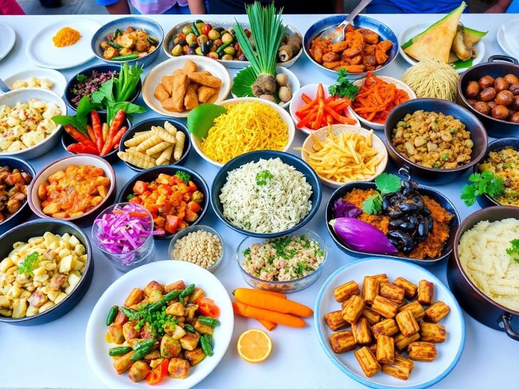Mâncăruri diverse din festivaluri gastronomice internaționale.