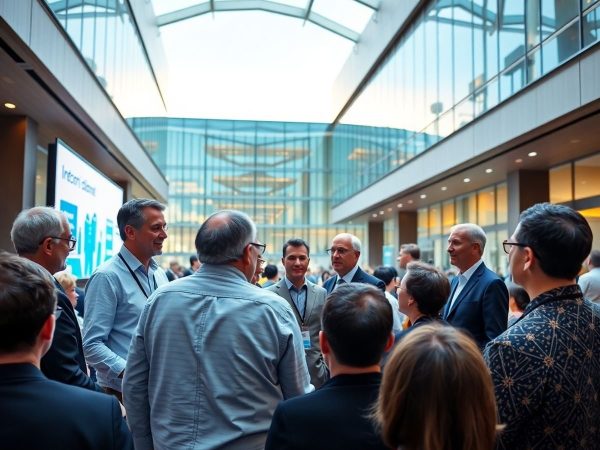 Experți discutând la o conferință internațională.