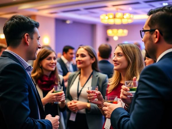 Oameni de afaceri conectați la eveniment